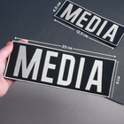 Набір шевронів 2 шт з липучкою IDEIA MEDIA 9х25 + 4.5х12.5 см для медіа преси та журналістів Чорний (4820182657184) - зображення 5
