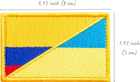 Набор шевронов 2 шт с липучкой IDEIA Флаг Украины и Колумбии 5х8 см, вышитый патч (4820227282418) - изображение 4