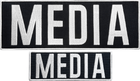 Набір шевронів 2 шт з липучкою IDEIA MEDIA 9х25 + 4.5х12.5 см для медіа преси та журналістів Чорний (4820182657184) - зображення 1