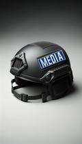 Набір шевронів 2 шт з липучкою IDEIA MEDIA 9х25 + 4.5х12.5 см синій, для медіа, преси та журналістів (4820182657191) - зображення 3