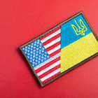 Шеврон нашивка на липучці IDEIA прапор України та США, вишитий патч 5х8 см (2200004271163) - зображення 3