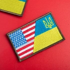 Шеврон нашивка на липучці IDEIA прапор України та США, вишитий патч 5х8 см (2200004271163) - зображення 4