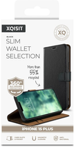Чохол-книжка Xqisit NP Slim Wallet Selection Anti Bac для Apple iPhone 15 Plus Black (4029948227627) - зображення 5