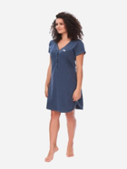 Нічна сорочка жіноча бавовняна Doctor Nap TCB.9505 M Темно-синя (5902701134679) - зображення 4
