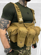 Нагрудная сумка VT-1071 разгрузка койот военная армейская на бронежилет - изображение 5