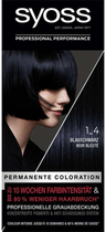 Krem farba do włosów Syoss Permanente Coloration 1-4 Blue Black 115 ml (4015100324020) - obraz 1