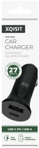 Автомобільний зарядний пристрій Xqisit NP Car Charger Power Delivery 27W Dual USB-A & USB-C Black (4029948222387) - зображення 2