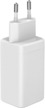 Зарядний пристрій Xqisit NP Travel Charger Dual USB-C&A PD65W GaN + Кабель USB-C - USB-C White (4029948221632) - зображення 2