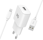 Ładowarka sieciowa Xqisit NP Travel Charger Single USB-A 2.4A + Kabel USB-A - Lightning White (4029948221540) - obraz 1