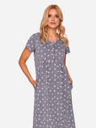 Нічна сорочка жіноча бавовняна для вагітних Doctor Nap Tm.4119 L Темно-сіра (5902701156831) - зображення 3