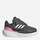 Buty sportowe dziecięce dla dziewczynki na rzepy adidas Runfalcon 3.0 AC I HP5859 26 Szare (4066749848705)