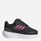 Buty sportowe dziecięce dla dziewczynki na rzepy adidas Runfalcon 3.0 AC I HP5862 21 Czarne (4066749848774)