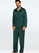 Piżama (koszula + spodnie) męska DKaren Lukas L Zielona (5903251470859) - obraz 1