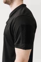 Чоловіча футболка мілітарі-поло з липучками для шевронів, чорний, розмір М - зображення 3