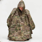 Тактический военный дождевик-пончо (плащ-палатка), размер универсальный, цвет хаки - изображение 9