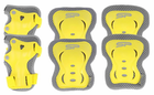 Zestaw ochronnych nakładek Spokey Shield L 940931 na nadgarstki łokcie i kolana Żółty (5905339409317) - obraz 1