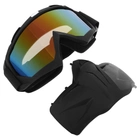 Защитная маска-трансформер очки пол-лица SP-Sport M-9341 черный - изображение 7
