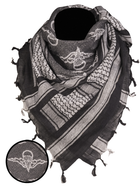Арафатка шарф-шемаг тактическая Mil-Tec ONE SIZE 110х110 см парашют Черно-белый HALSTUCH 'SHEMAGH' 110X110CM PARATR. SCHW./WEISS (12609302) - изображение 1