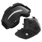 Защитная маска-трансформер очки пол-лица SP-Sport M-8583 черный - изображение 7
