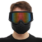 Защитная маска-трансформер очки пол-лица SP-Sport M-9339 черный - изображение 7