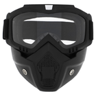 Захисна маска-трансформер окуляри пів-обличчя SP-Sport M-8584 чорний - зображення 1