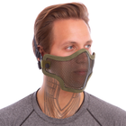 Защитная маска пол-лица из стальной сетки SILVER KNIGHT CM01 Оливковый - изображение 1