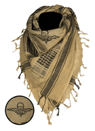 Арафатка шарф-шемаг тактическая Mil-Tec One size парашют Койот, Черный HALSTUCH 'SHEMAGH' 110X110 см PARATR. COYO/SCHW. (12609305) - изображение 1