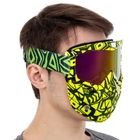 Защитная маска-трансформер очки пол-лица SP-Sport MZ-S Салатовый-Черный - изображение 5