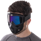 Защитная маска-трансформер очки пол-лица SP-Sport MS-6827 черный - изображение 1