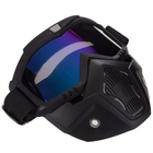 Захисна маска-трансформер окуляри пів-обличчя SP-Sport MS-6827 чорний - зображення 5