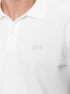 Koszulka polo męska elegancka GAP 586306-05 M Biała (1200119709316) - obraz 4
