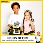 Дитячі захисні робочі рукавички Stanley Жовто-чорні (7290016261660) - зображення 4