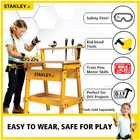 Dziecięce ochronne rękawice robocze Stanley Żółto-czarne (7290016261660) - obraz 5