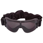 Очки защитные маска со сменными линзами и чехлом SILVER KNIGHT TY-X800 Черный - изображение 2