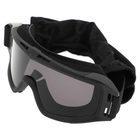 Очки защитные маска со сменными линзами и чехлом SPOSUNE JY-023-1 оправа-черная цвет линз серый - изображение 5