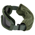 Очки защитные маска со сменными линзами и чехлом SPOSUNE JY-026-1 оправа оливковая цвет линз серый - изображение 6