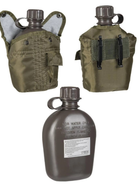 Фляга в чохлі Mil-Tec 1 л US FELDFLASCHE KST.IMP.1LTR M.HÜ.OLIV (14505001-1) - зображення 2