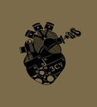 Бавовняна футболка прямого крою ЗСУ з принтом Сердце олива 54 - зображення 2