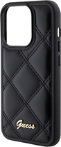 Etui plecki Guess HC PU Quilted Metal Logo do Apple iPhone 15 Pro Black (3666339149628) - obraz 2