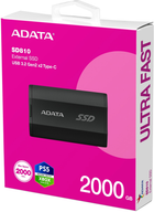SSD dysk Adata SD810 2TB 2.5" USB Type-C 3D NAND TLC Black (SD810-2000G-CBK) - obraz 6
