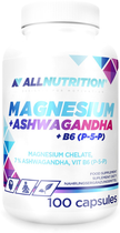 Kompleks witamin i minerałów SFD Allnutrition Magnesium + Ashwagandha + B6 (P-5-P) 100 caps (5902837745206) - obraz 1