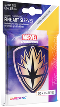 Сорочки для карт Gamegenic до гри Marvel Champions Fine Art Sleeves 66 x 92 мм Guardians Logo 50 + 1 шт (4251715411889)