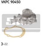 Водяной насос SKF VKPC90450 Chevrolet Aveo; Daewoo Matiz 25194440