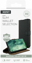 Etui z klapką Xqisit Slim Wallet Selection do Samsung Galaxy S21 FE Black (4029948220437) - obraz 7