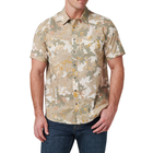 Сорочка тактична 5.11 Tactical Wyatt Print Short Sleeve Shirt Sand Dune Canopy Camo XL (71231-1096)