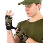 Рукавиці тактичні з відкритими пальцями SP-Sport BC-8789 L Камуфляж - зображення 4