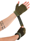 Рукавиці тактичні з відкритими пальцями SP-Sport BC-8811 L Оливковий - зображення 4