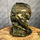 Балаклава тактическая военная темнозеленый камуфляж летняя - изображение 5