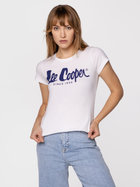Футболка бавовняна жіноча Lee Cooper LOGAN3-3030 S Білий/Темно-синій (5904347388997) - зображення 3
