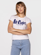 Футболка бавовняна жіноча Lee Cooper LOGAN3-3030 M Білий/Темно-синій (5904347389017) - зображення 4